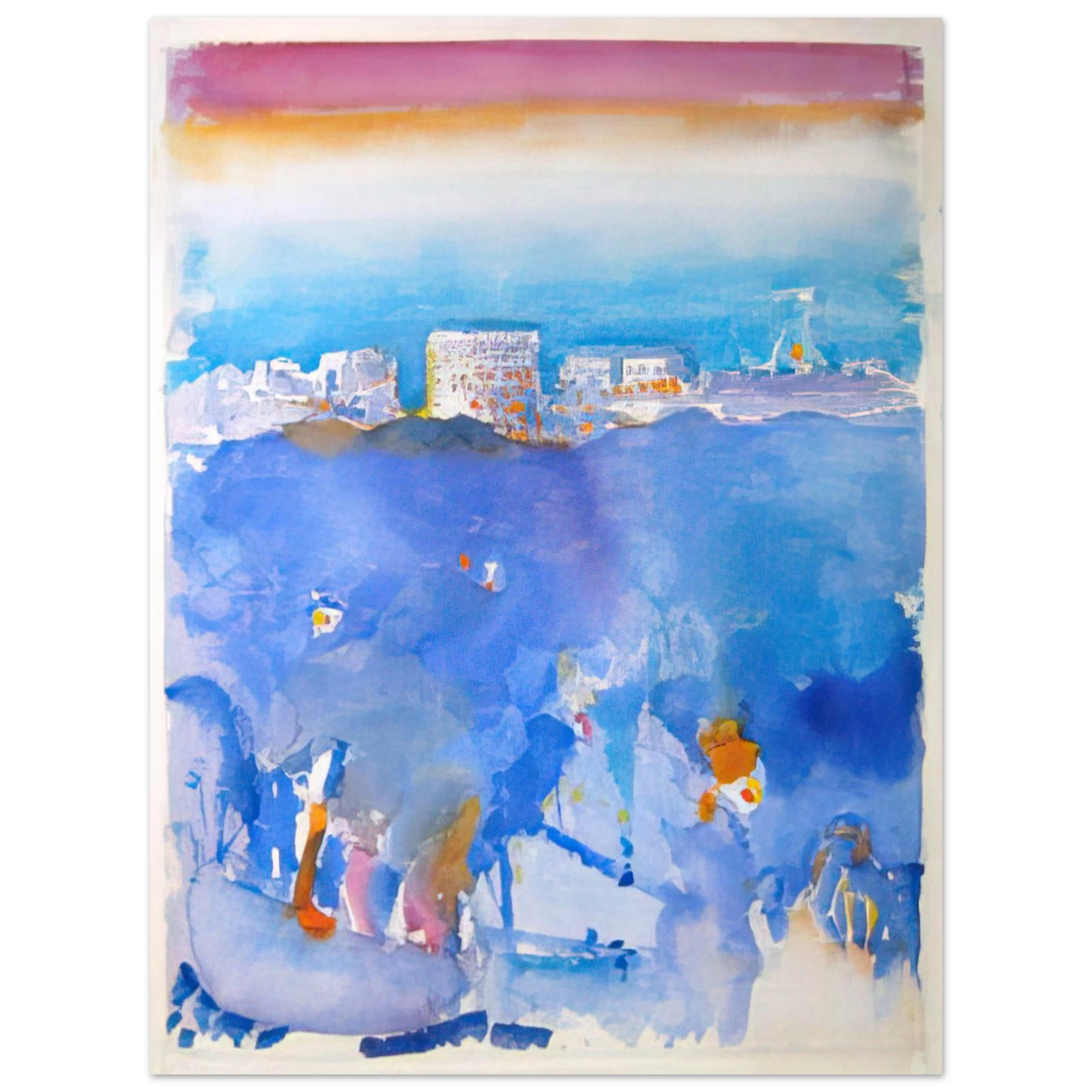 John Marin - New York Fantasy - 1912 75x100 cm / 30x40inches Fine Art Poster