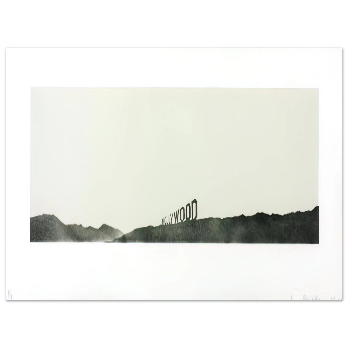 Edward Ruscha - HOLLYWOOD 1969 75x100 cm / 30x40inches Fine Art Poster
