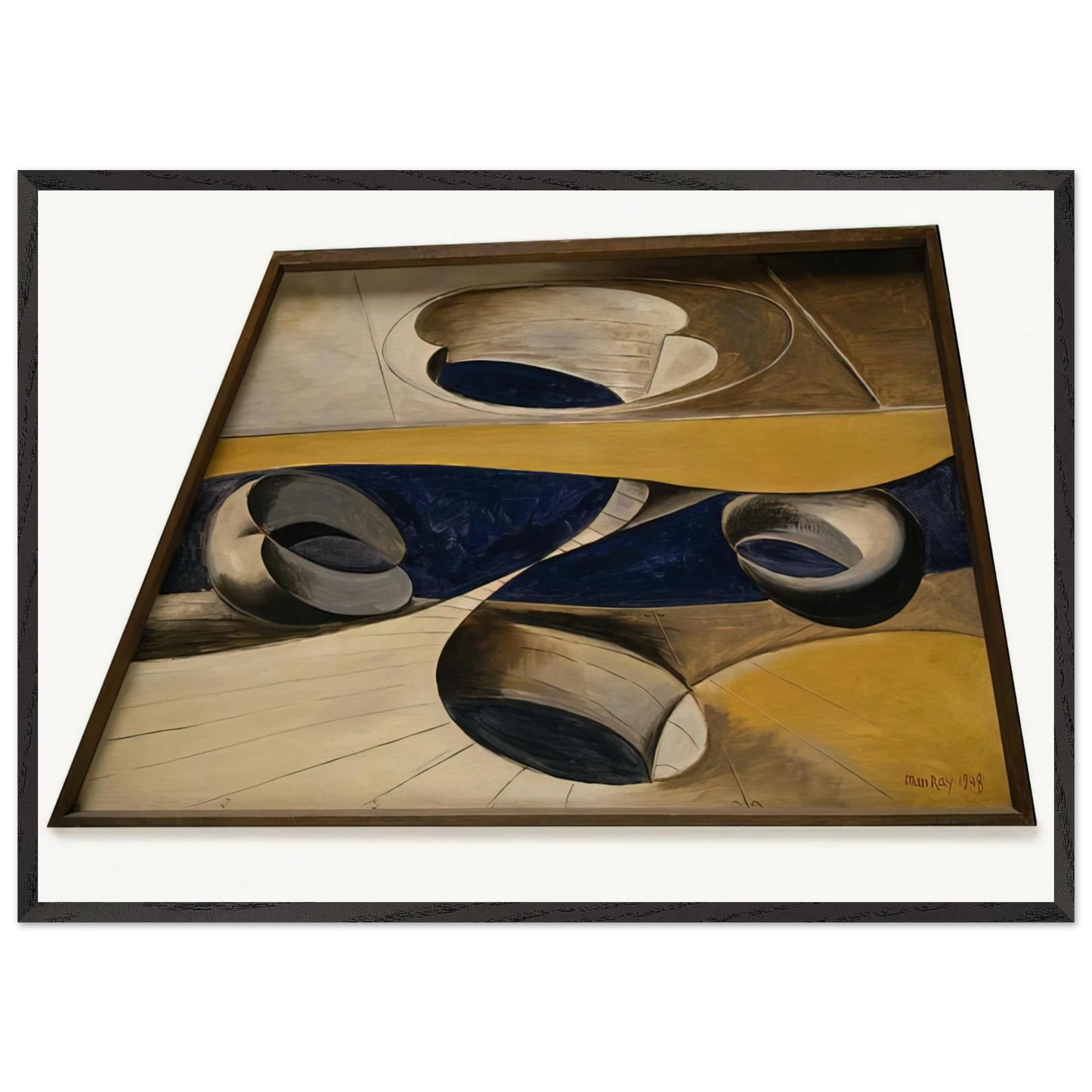 SHAKESPEAREAN EQUATION MEASURE FOR MEASURE - Man Ray 70x100 cm / 28x40 inches Framed Art Print – Black Wooden Frame