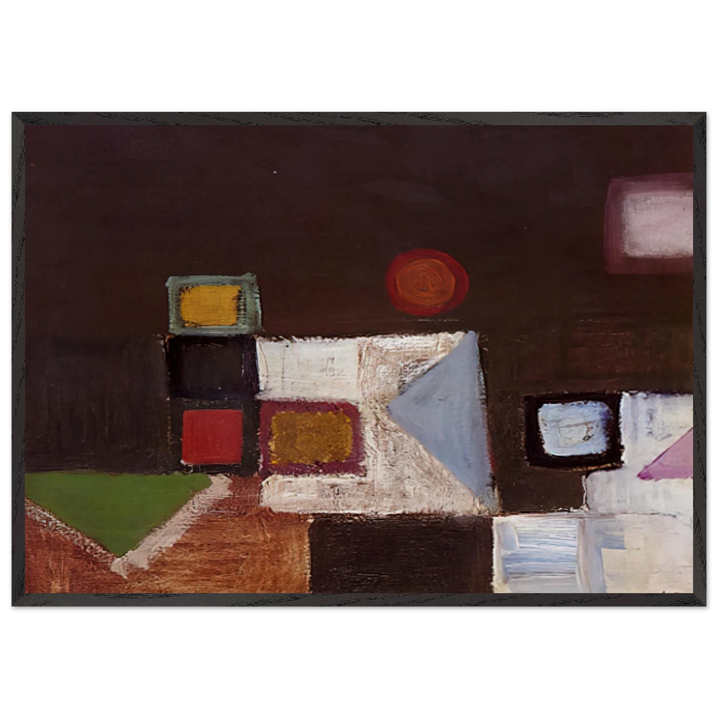 UNTITLED 1948 - Victor Pasmore 70x100 cm / 28x40 inches Framed Art Print – Black Wooden Frame