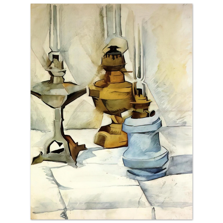 Juan Gris - THREE LAMPS 1911 75x100 cm / 30x40inches Fine Art Poster