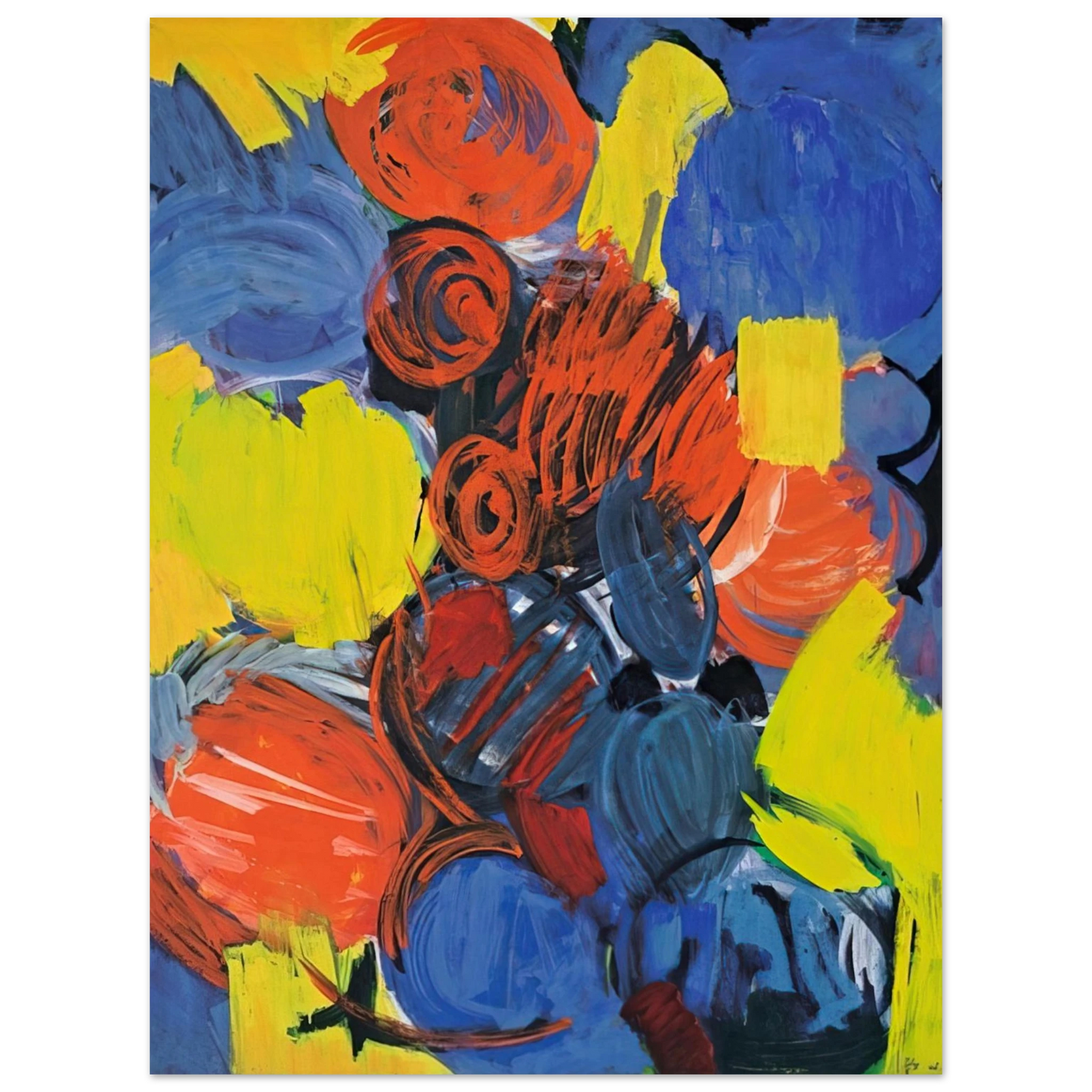 Ernst Wilhelm Nay - Weizengelb - 1962 75x100 cm / 30x40inches Fine Art Poster