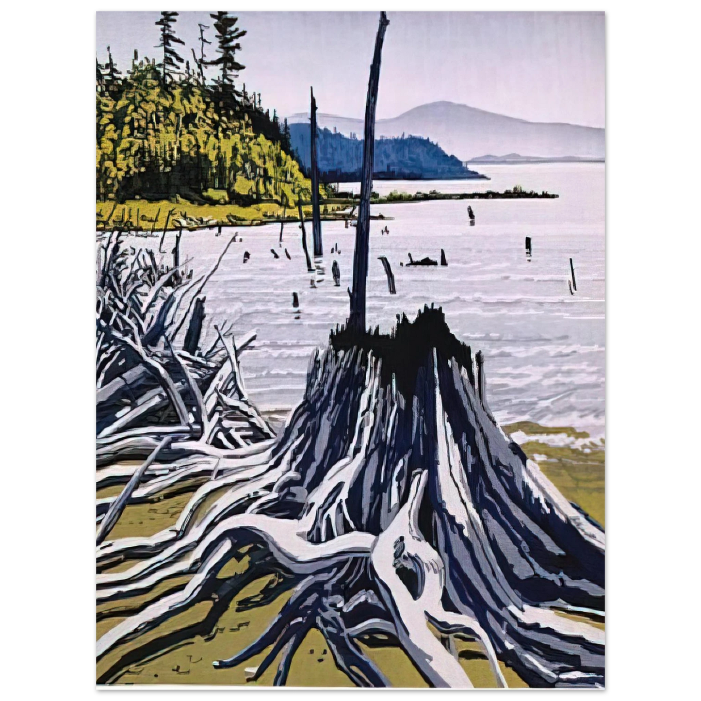 Neil Welliver - Flotsam-Allagash - 1995 75x100 cm / 30x40inches Fine Art Poster