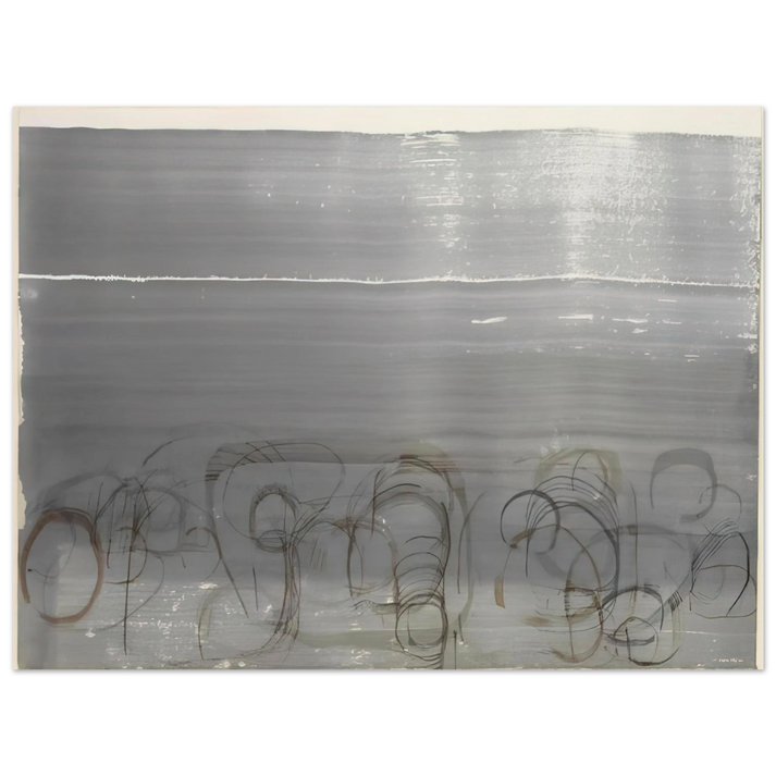 John Cage - New River Watercolor, Series IV, No. 6 - 1988 75x100 cm / 30x40inches Fine Art Poster
