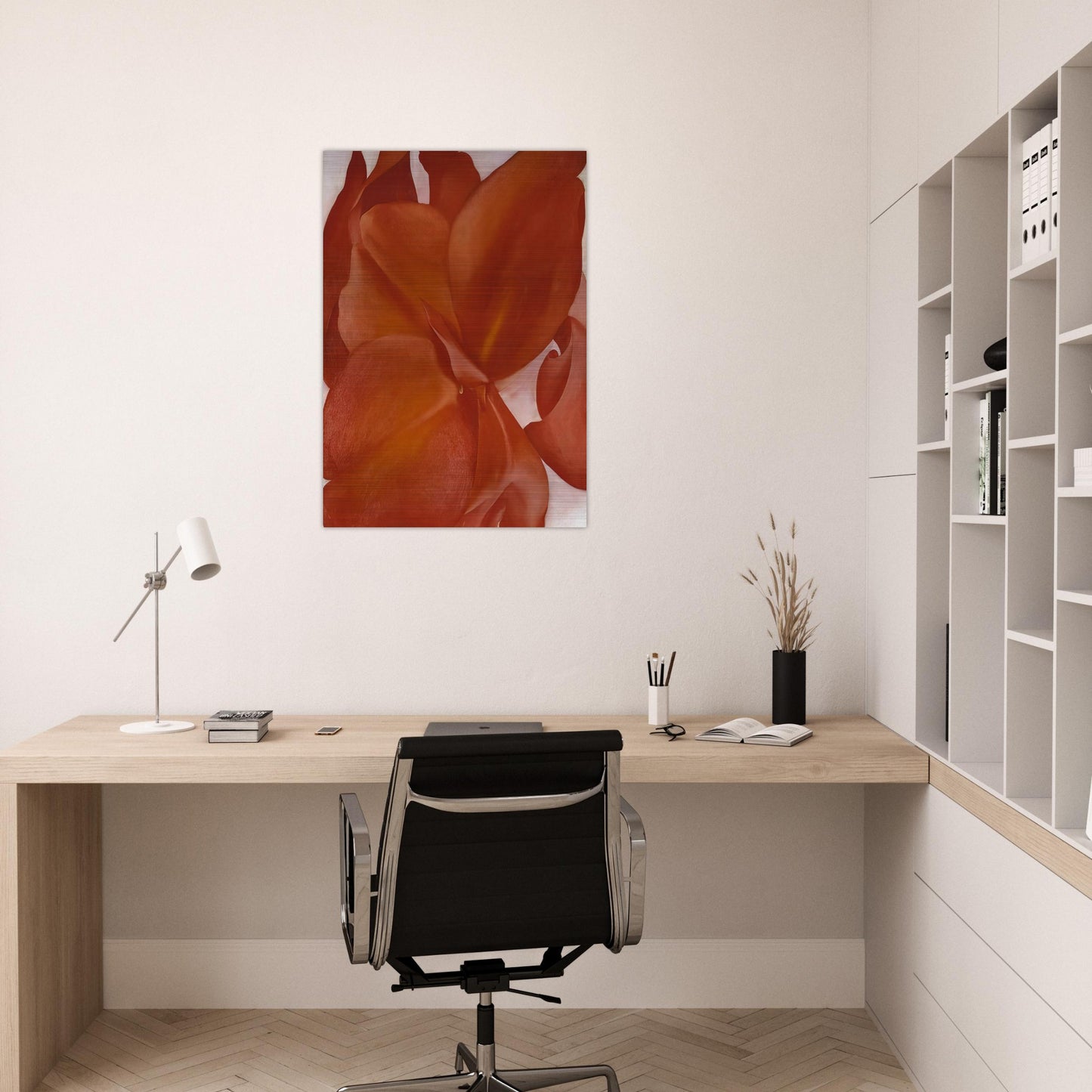 Red Cannas - Georgia O'Keeffe Brushed Aluminum Print - 70x100 cm / 28x40 inches | Georgia O'Keeffe Aluminum Print | Georgia O'Keeffe Prints
