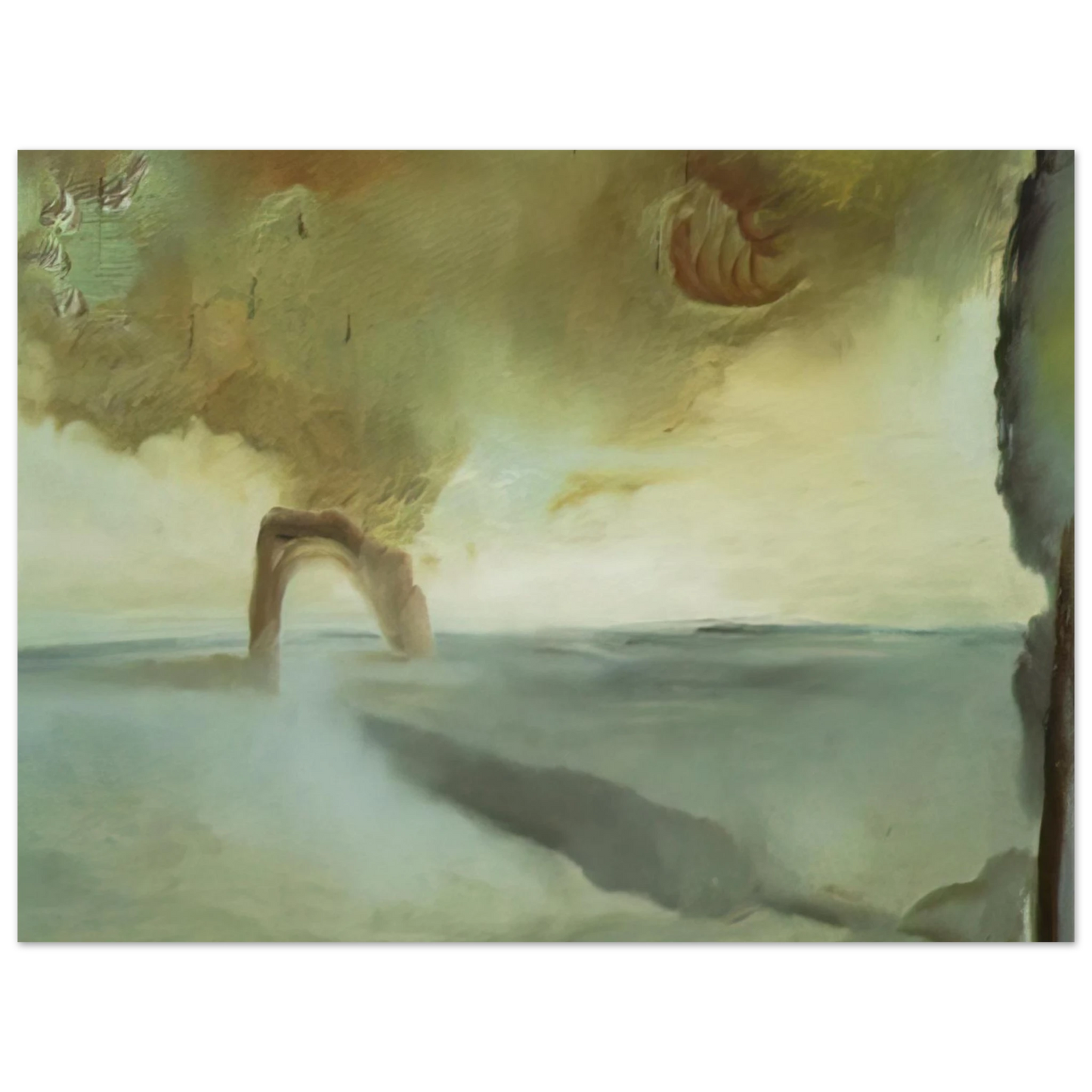 Salvador Dali - LANDSCAPE WITH ROCK IN THE SHAPE OF A TRIUMPHAL ARCH 75x100 cm / 30x40inches Fine Art Poster