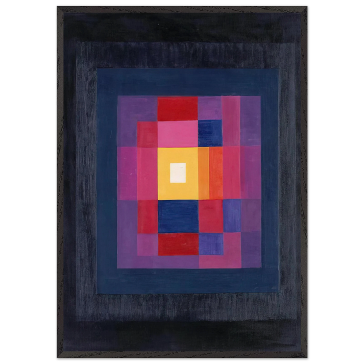 Education - 1966 - Johannes Itten 70x100 cm / 28x40 inches Framed Art Print – Black Wooden Frame