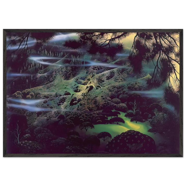 Symphonic Fantasy - Eyvind Earle 70x100 cm / 28x40 inches Framed Art Print – Black Wooden Frame