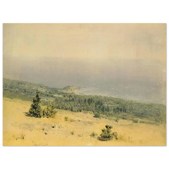 Arkhyp Kuindzhi - View of the beach and sea from the mountains. Crimea 75x100 cm / 30x40inches Fine Art Poster
