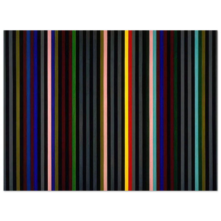 Gene Davis - Black Grey Beat - 1964 75x100 cm / 30x40inches Fine Art Poster