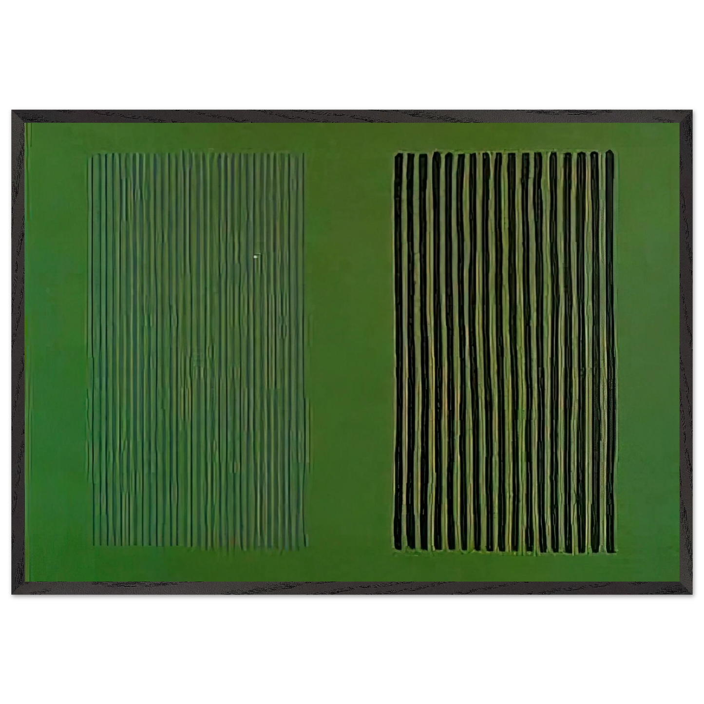 Green Giant - 1980 - Gene Davis 70x100 cm / 28x40 inches Framed Art Print – Black Wooden Frame