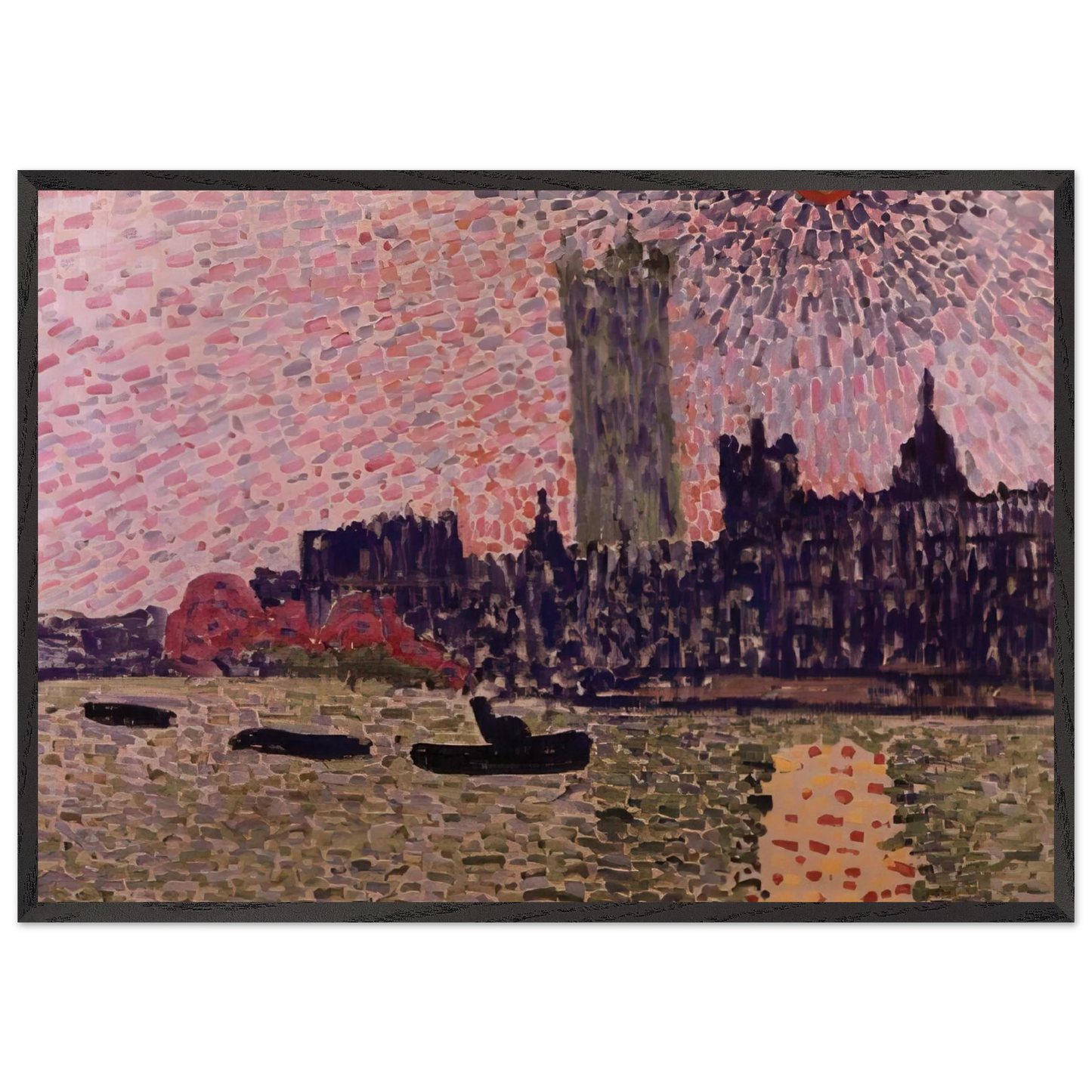 WESTMINSTER 1905 - Andre Derain 70x100 cm / 28x40 inches Framed Art Print – Black Wooden Frame