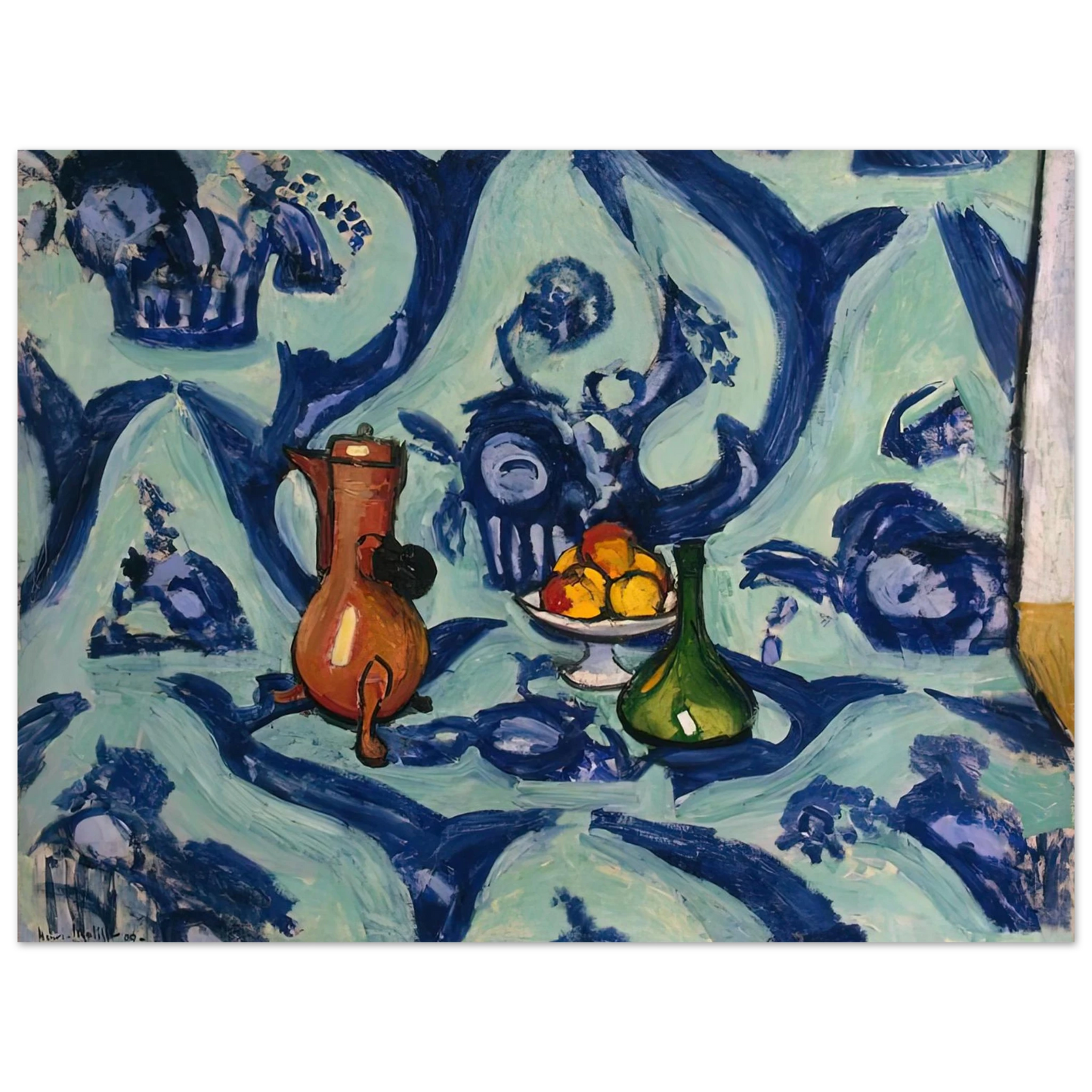 Henri Matisse - STILL LIFE WITH BLUE TABLECLOTH 1906 75x100 cm / 30x40inches Fine Art Poster