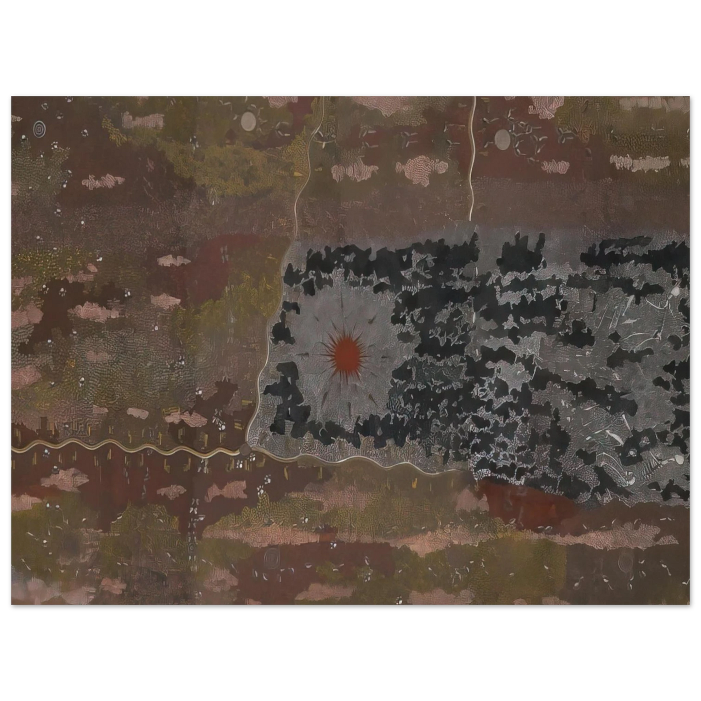 Clifford Possum Tjapaltjarri - Warlugulong - 1977 75x100 cm / 30x40inches Fine Art Poster