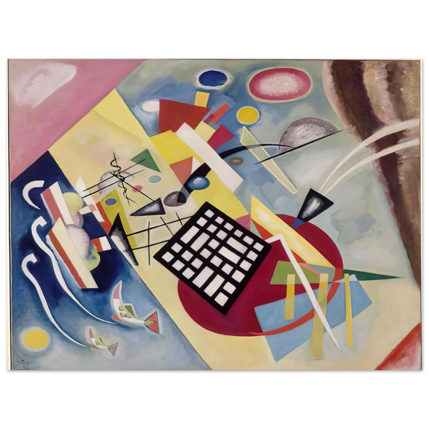 Wassily Kandinsky - BLACK FRAME 1922 75x100 cm / 30x40inches Fine Art Poster