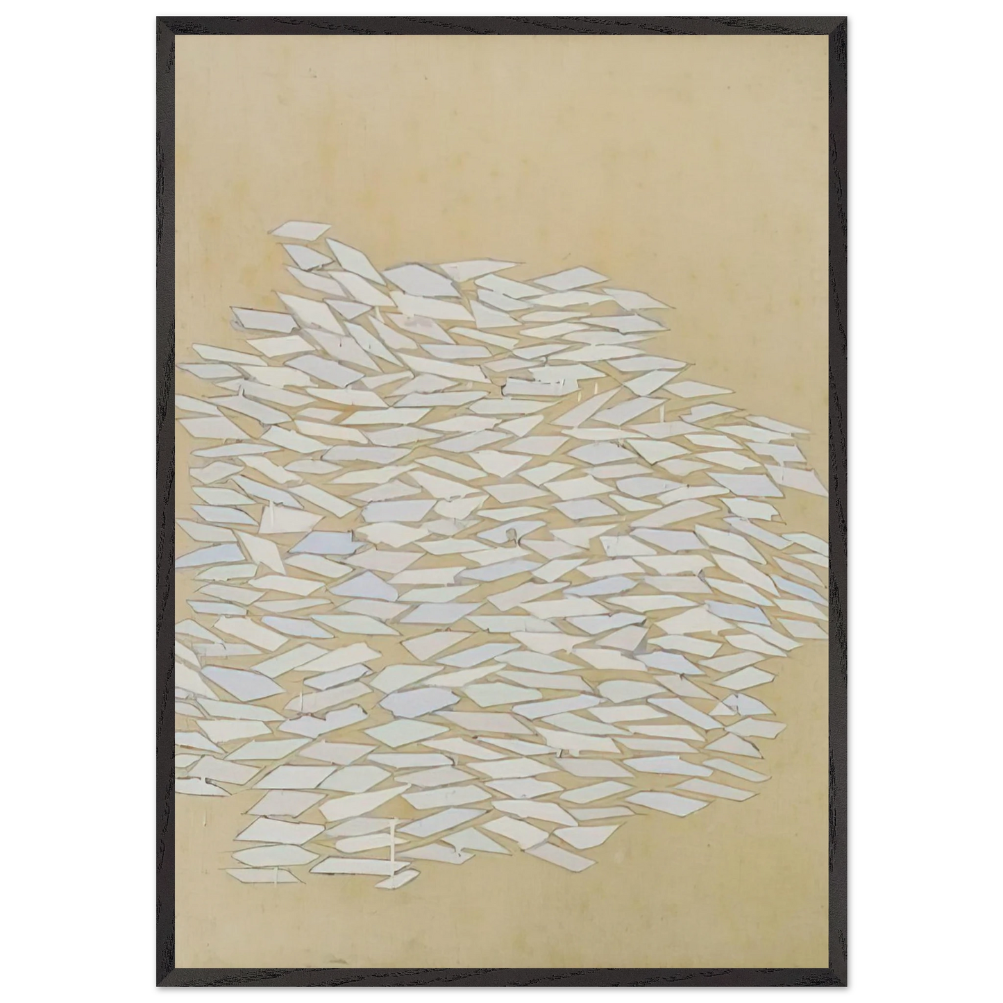 Pastel Statement - 1971 - Robert Goodnough 70x100 cm / 28x40 inches Framed Art Print – Black Wooden Frame