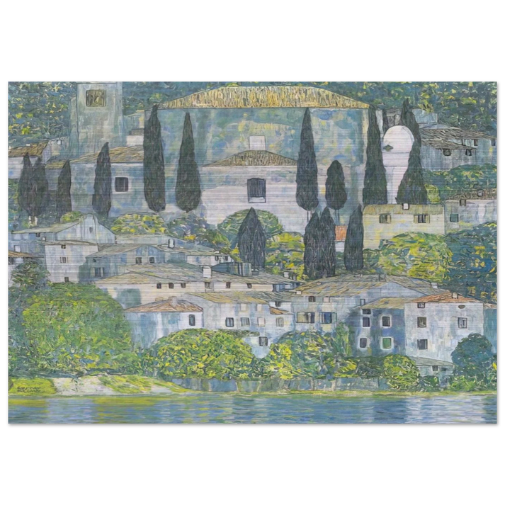 CHRURCH IN CASSONE 1913 - Gustav Klimt Brushed Aluminum Print - 70x100 cm / 28x40 inches | Gustav Klimt Aluminum Print | Gustav Klimt Prints