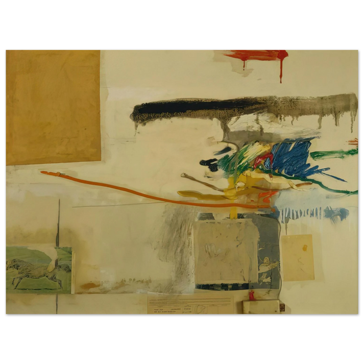 Robert Rauschenberg - UNTITLED FORMERLY TITLED COLLAGE WITH HORSE 1957 75x100 cm / 30x40inches Fine Art Poster