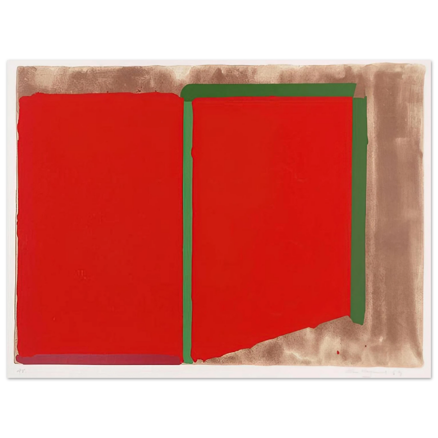 John Hoyland - Reds, Greens - 1969 75x100 cm / 30x40inches Fine Art Poster