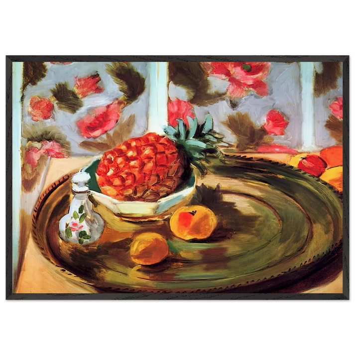 STILL LIFE WITH PINEAPPLE 1924 - Henri Matisse 70x100 cm / 28x40 inches Framed Art Print – Black Wooden Frame