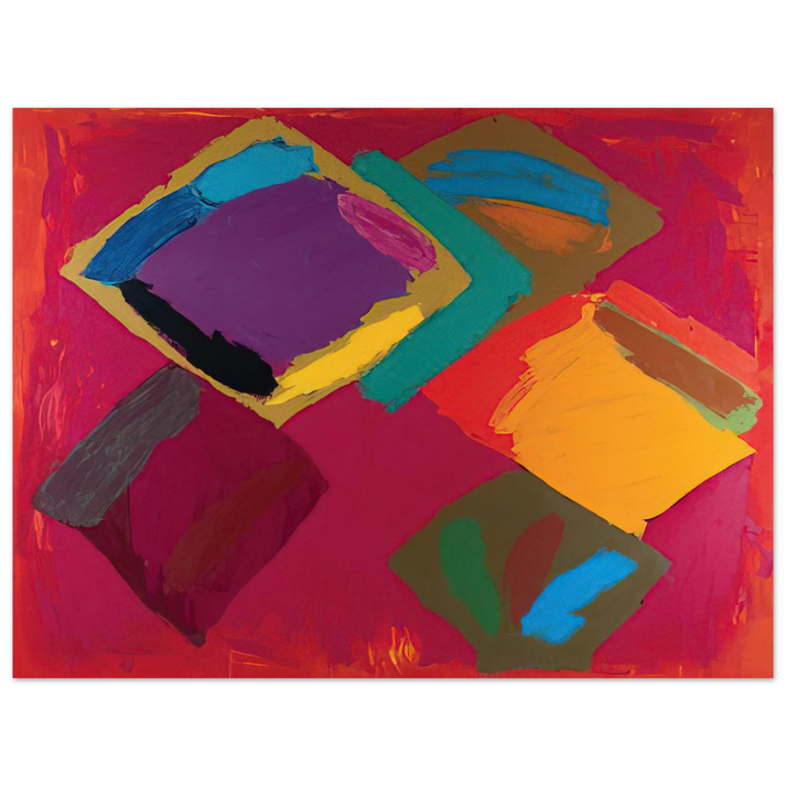 John Hoyland - Tiger Walk 3.4.81 - 1981 75x100 cm / 30x40inches Fine Art Poster