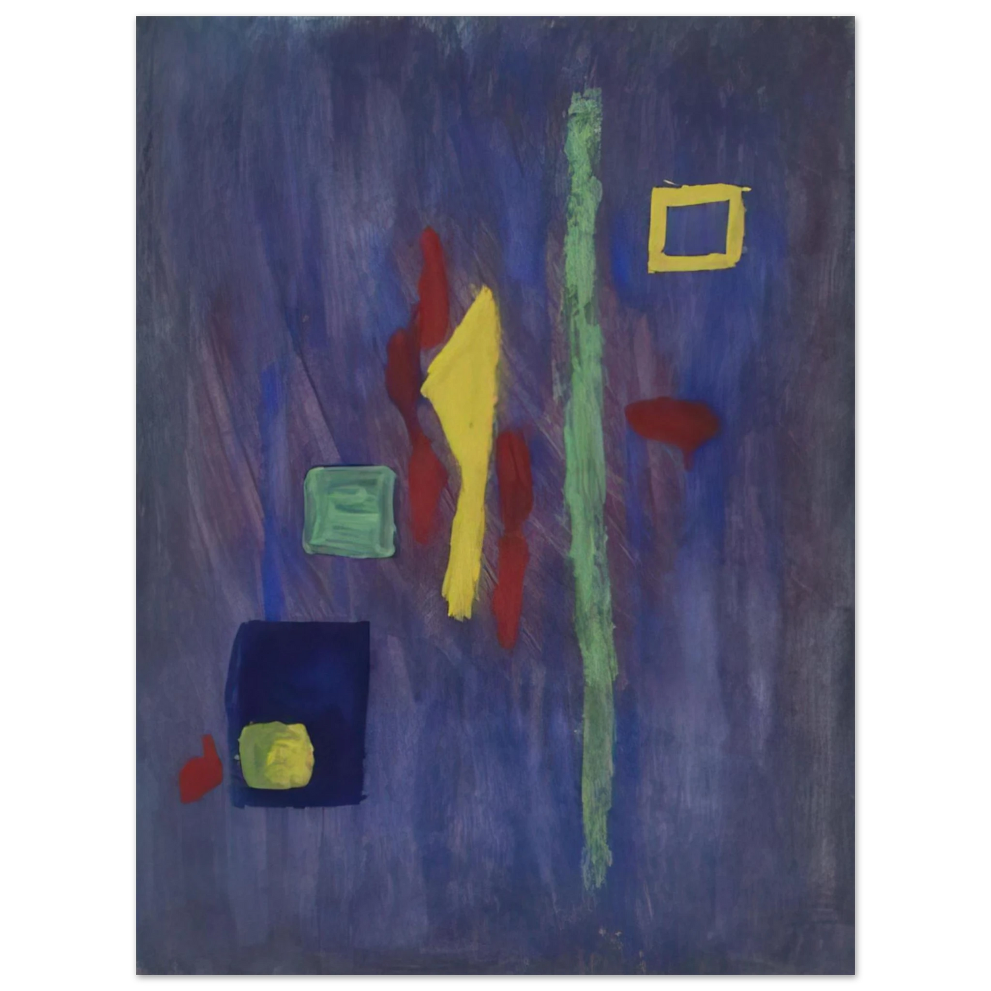 Barnett Newman - Untitled Red, Yellow and Green Forms on a Purple Ground 75x100 cm / 30x40inches Fine Art Poster