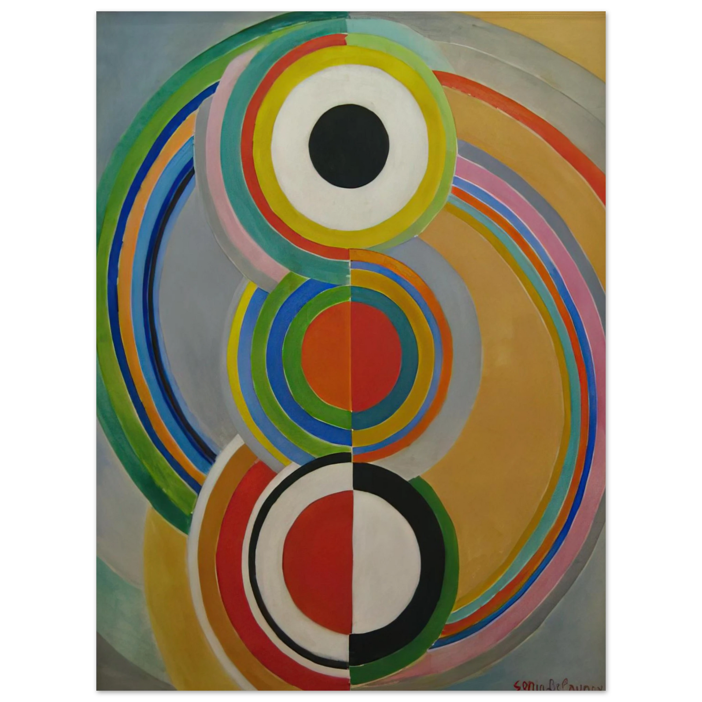 Sonia Delaunay - RYTHME 1 75x100 cm / 30x40inches Fine Art Poster