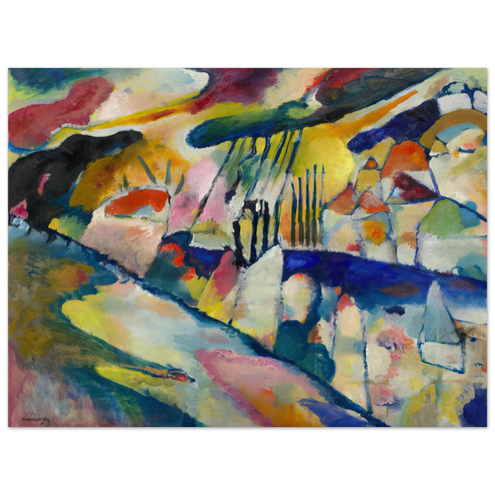 Wassily Kandinsky - LANDSCAPE WITH RAIN 1913 75x100 cm / 30x40inches Fine Art Poster