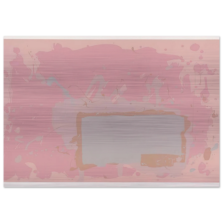 Grey Blue on Pink - 1971 - John Hoyland Brushed Aluminum Print - 70x100 cm / 28x40 inches | John Hoyland Aluminum Print | John Hoyland Prints