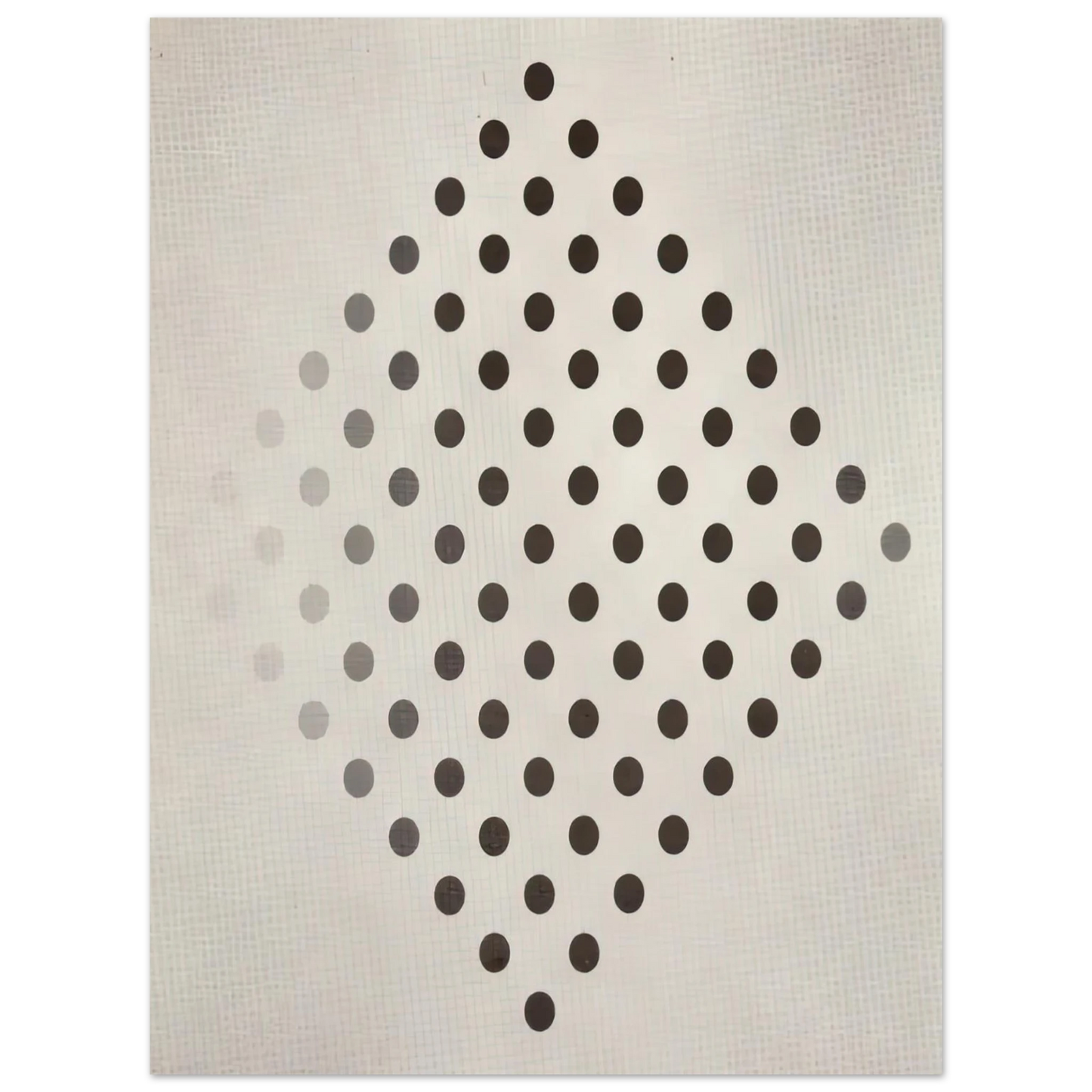 Bridget Riley - BLACK TO WHITE DISKS 1952 75x100 cm / 30x40inches Fine Art Poster