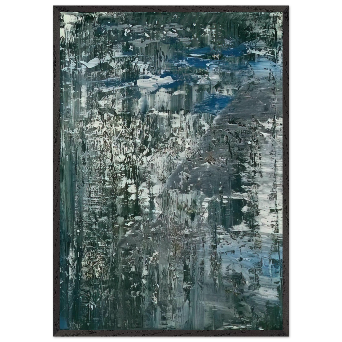 ICE 4 - Gerhard Richter 70x100 cm / 28x40 inches Framed Art Print – Black Wooden Frame