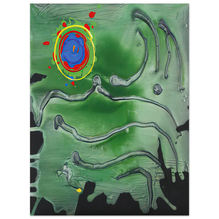 John Hoyland - Green Sea Moon - 2006 75x100 cm / 30x40inches Fine Art Poster