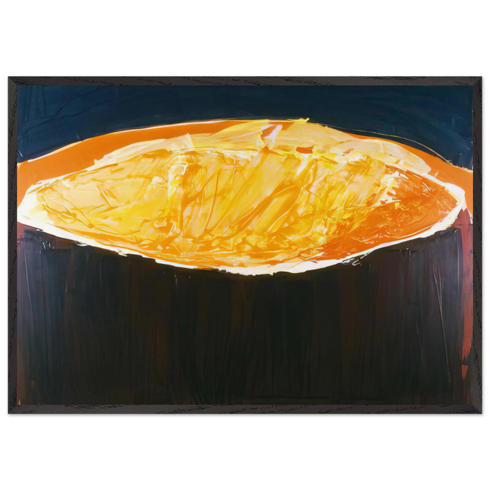 Volcano The Heat - 1983 - Ronnie Landfield 70x100 cm / 28x40 inches Framed Art Print – Black Wooden Frame