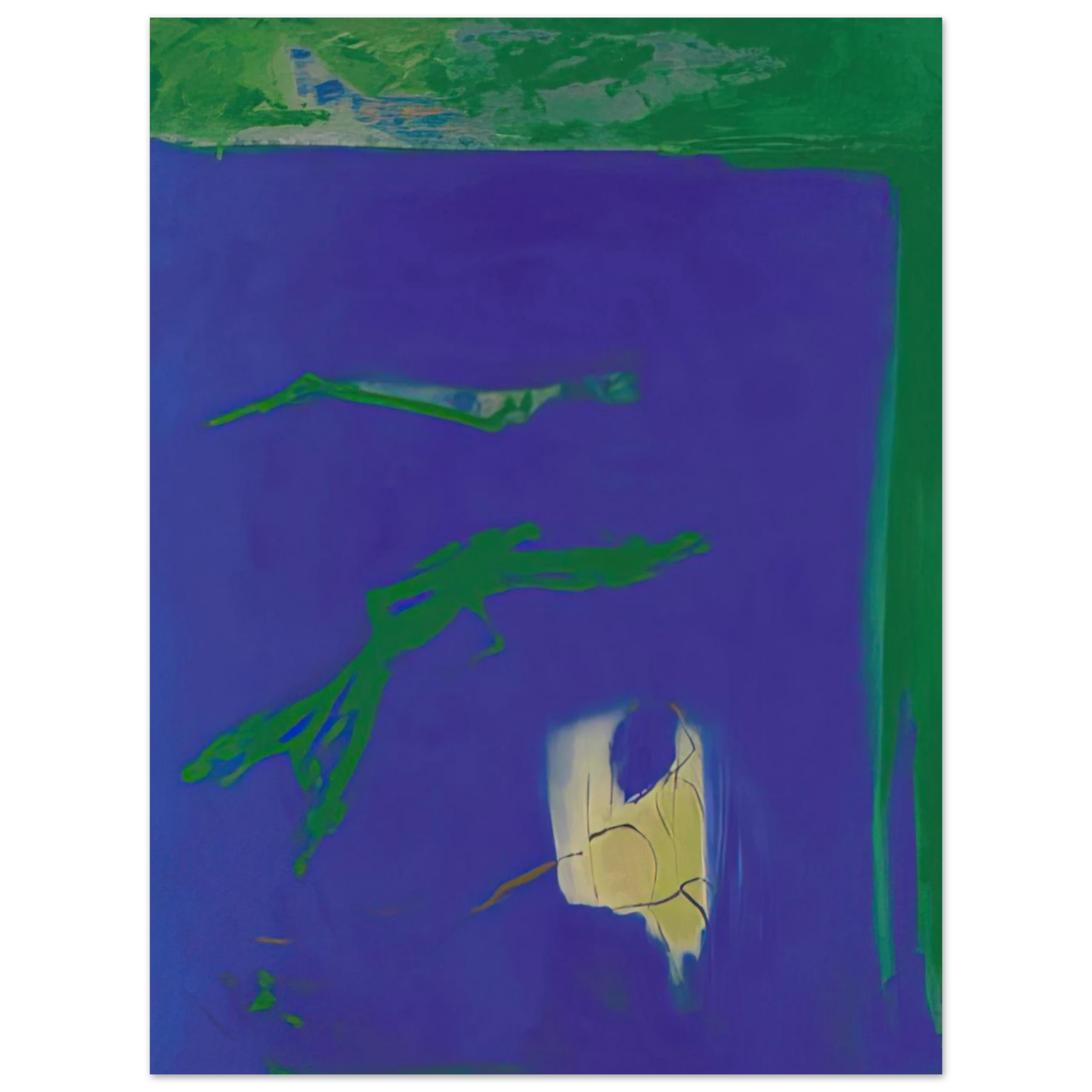 Esteban Vicente - AZUL 1994 75x100 cm / 30x40inches Fine Art Poster