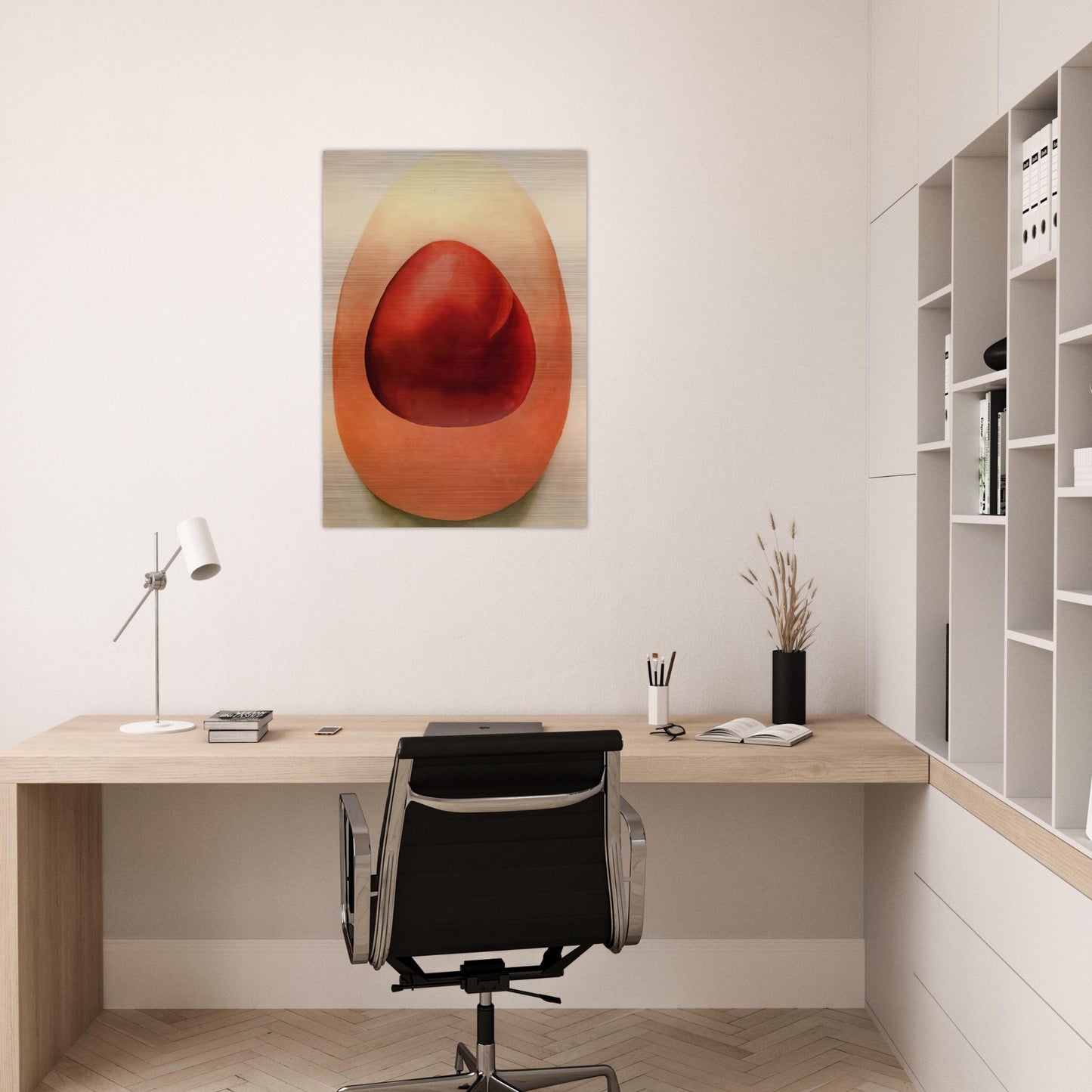 Red and Pink Rocks - Georgia O'Keeffe Brushed Aluminum Print - 70x100 cm / 28x40 inches | Georgia O'Keeffe Aluminum Print | Georgia O'Keeffe Prints