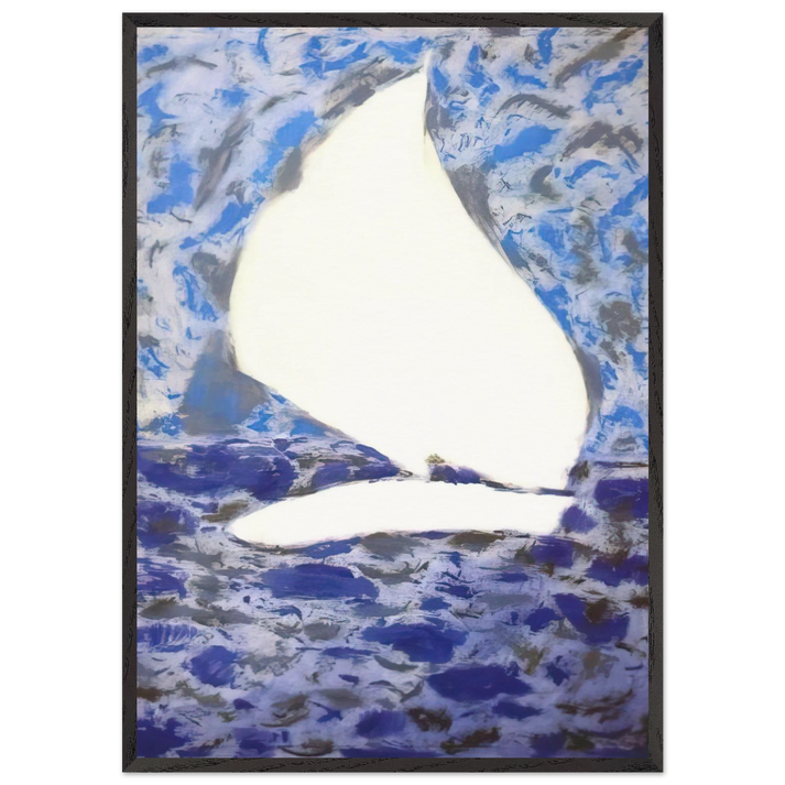 Sail - 1958 - Milton Avery 70x100 cm / 28x40 inches Framed Art Print – Black Wooden Frame