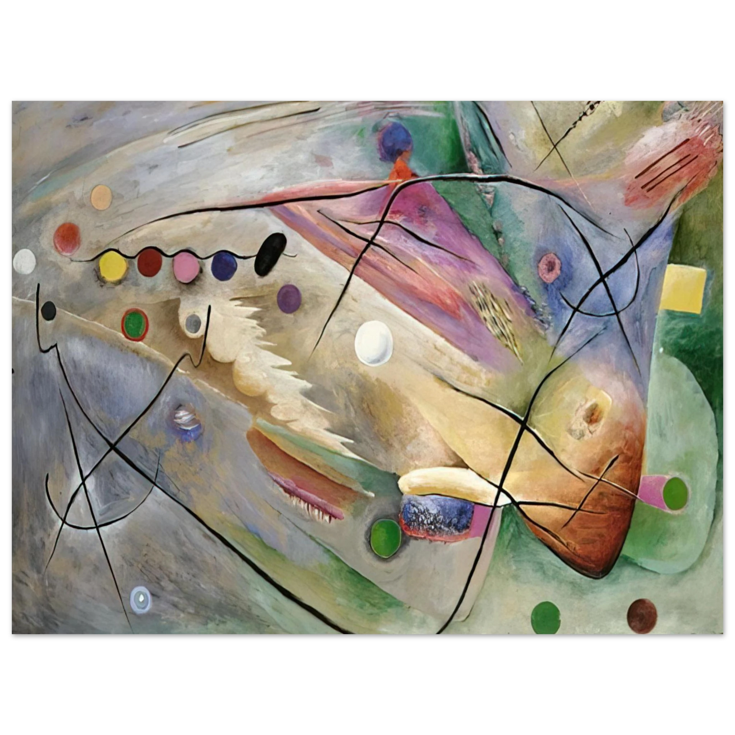 Rudolf Bauer - LINES 1922 75x100 cm / 30x40inches Fine Art Poster