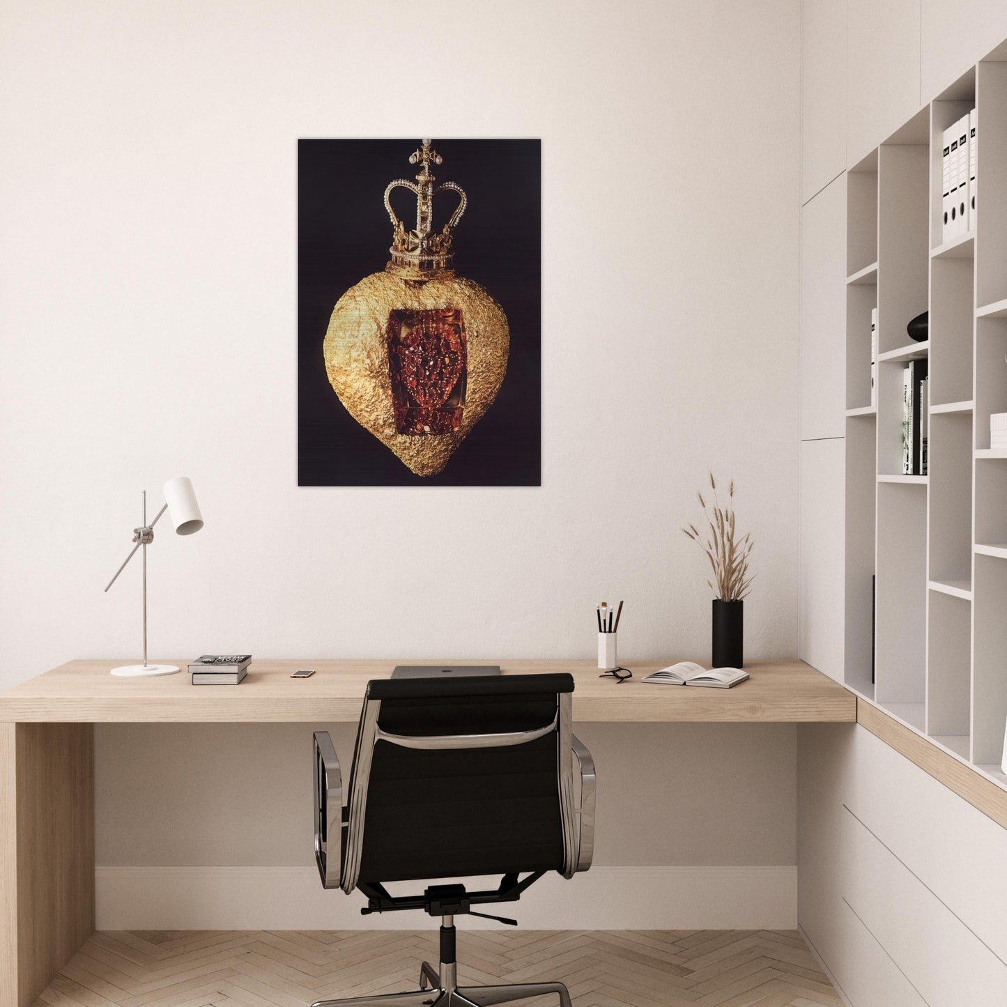THE ROYAL HEART - Salvador Dali Brushed Aluminum Print - 70x100 cm / 28x40 inches | Salvador Dali Aluminum Print | Salvador Dali Prints