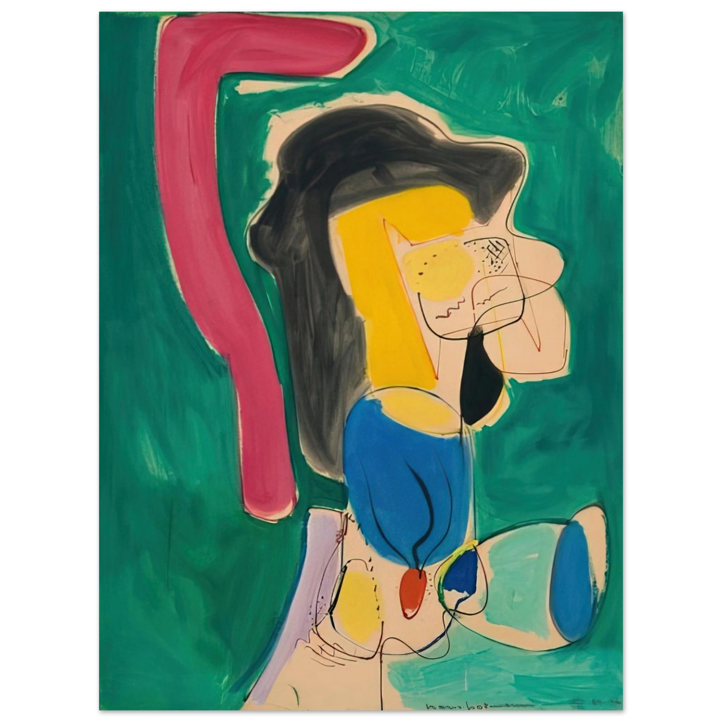 Hans Hofmann - The Mannequin 75x100 cm / 30x40inches Fine Art Poster