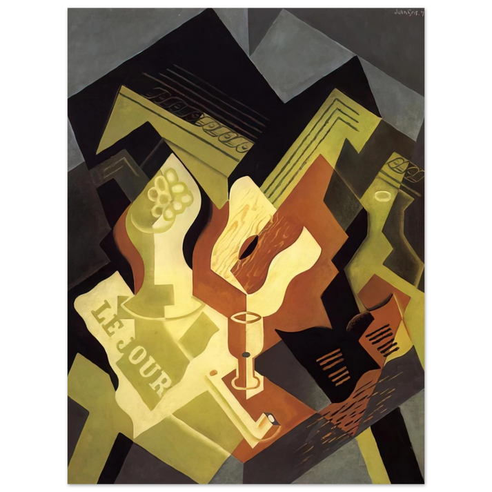 Juan Gris - GUITAR AND FRUIT DISH 75x100 cm / 30x40inches Fine Art Poster