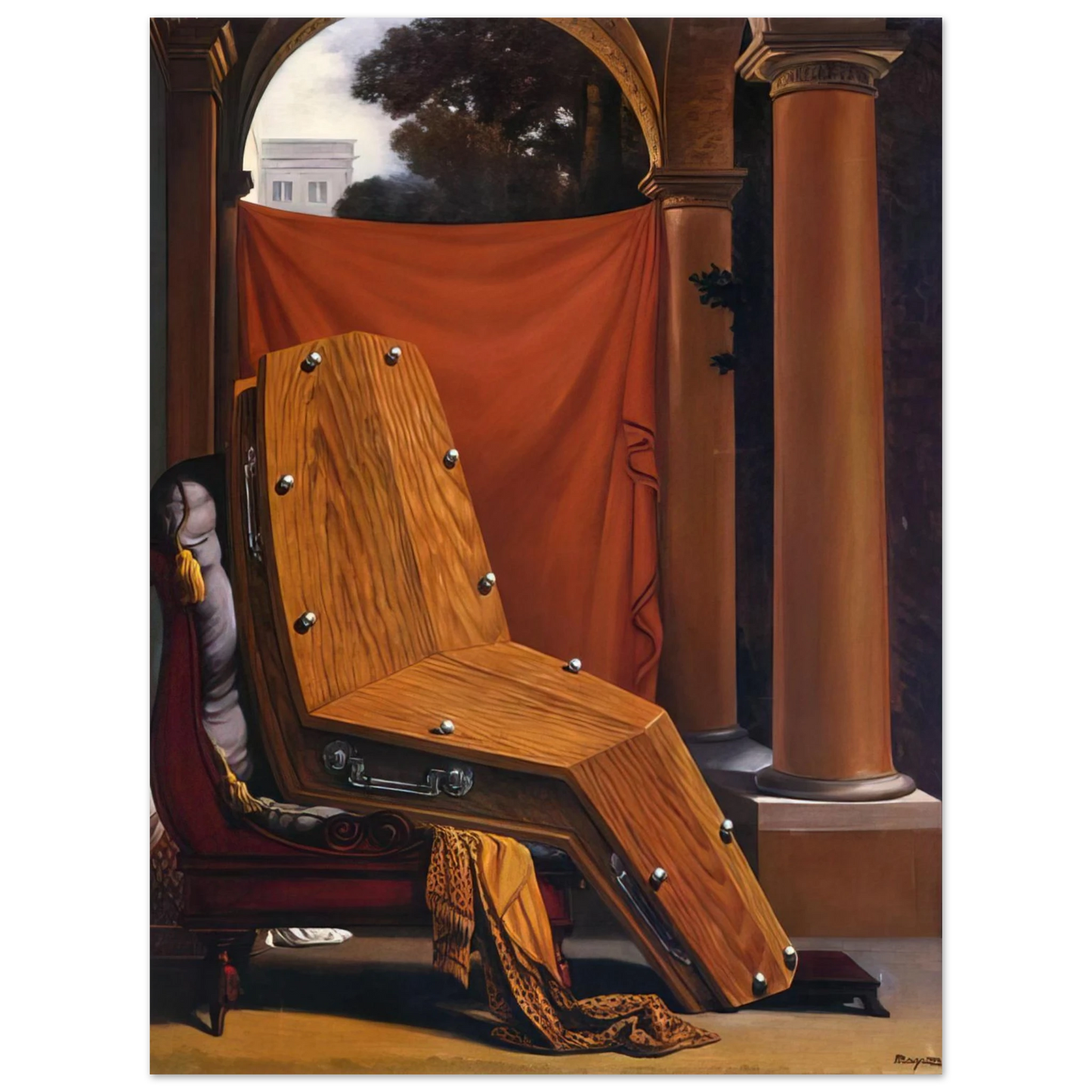 Rene Magritte - PERSPECTIVE MADAME R%C3%A9CAMIER DE DAVID 1950 75x100 cm / 30x40inches Fine Art Poster