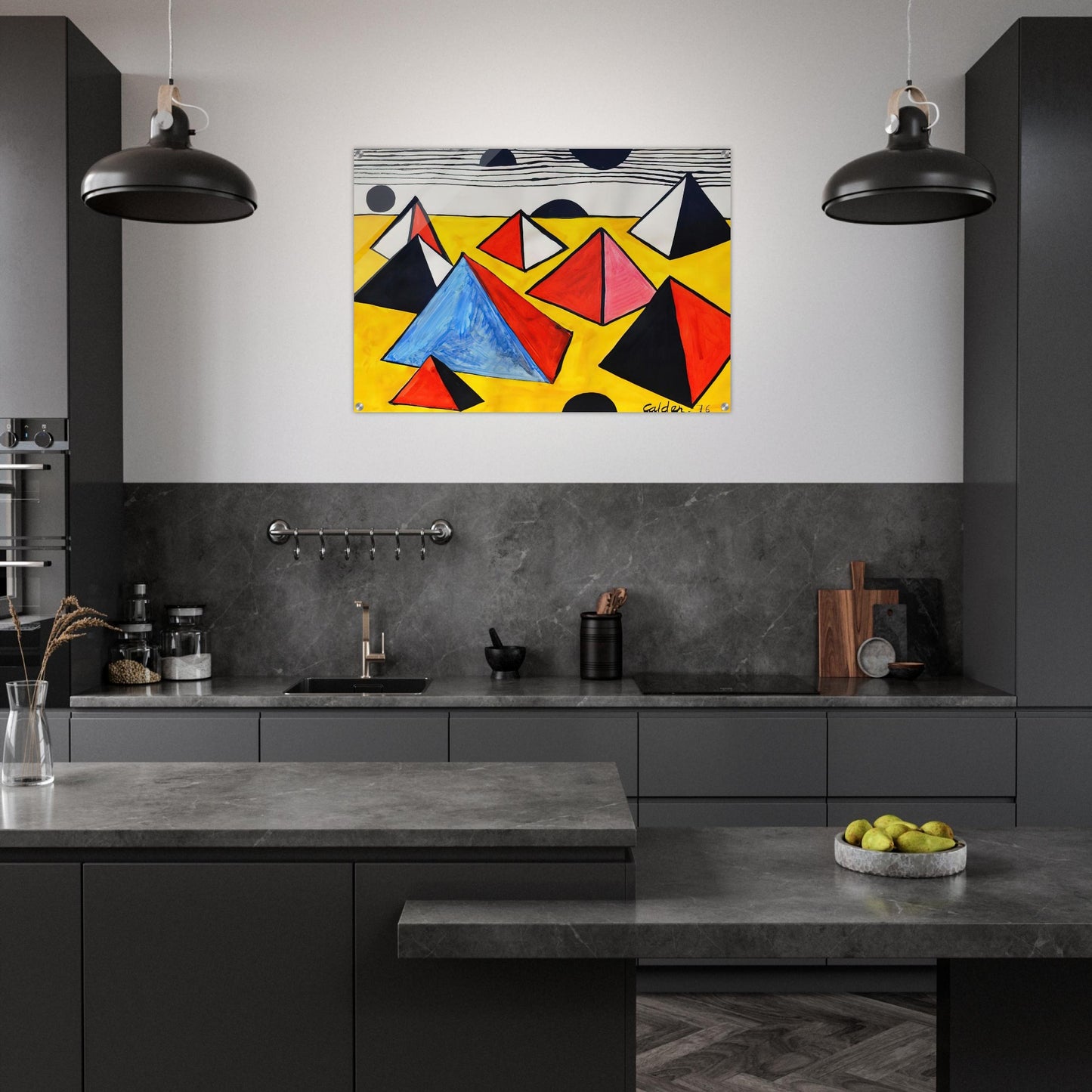 PYRAMIDS 1975 - Alexander Calder Acrylic Print - 70x100 cm / 28x40″ inches