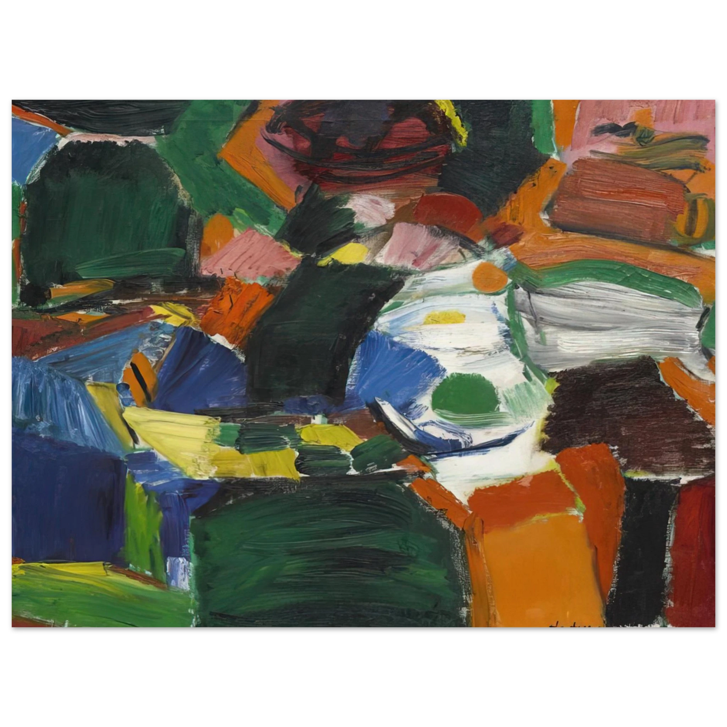 Grace Hartigan - ORCHARD STREET 2 1957 75x100 cm / 30x40inches Fine Art Poster