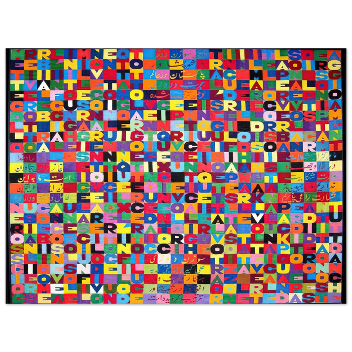 Alighiero Boetti - METTERE I VERBI ALL INFINITO MILLENOVECENTO OTTANTOTTO 1988 75x100 cm / 30x40inches Fine Art Poster