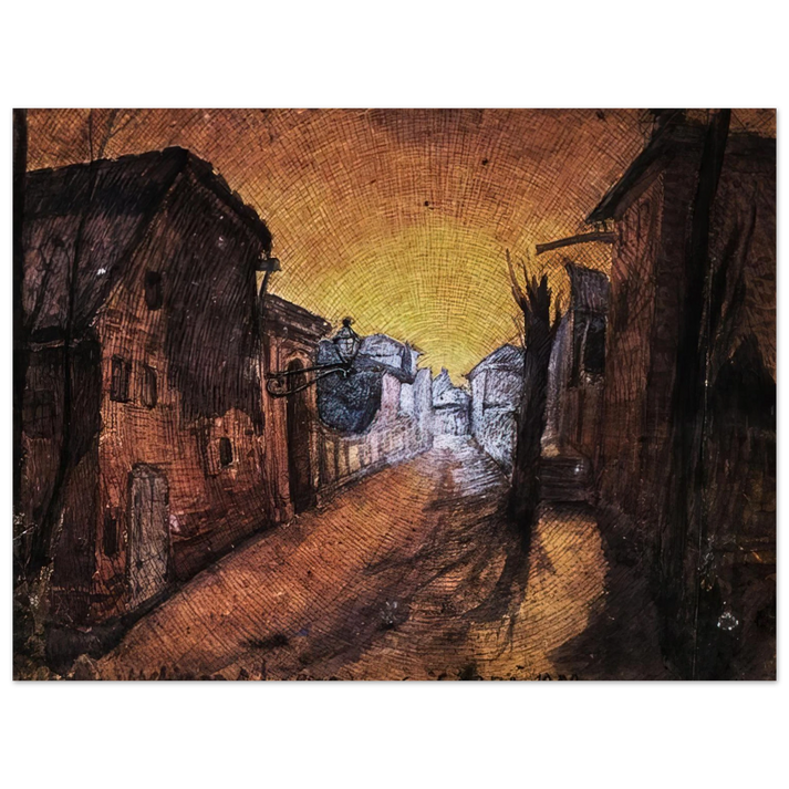 Carlo Carra - LA STRADA DI CASA 1900 75x100 cm / 30x40inches Fine Art Poster