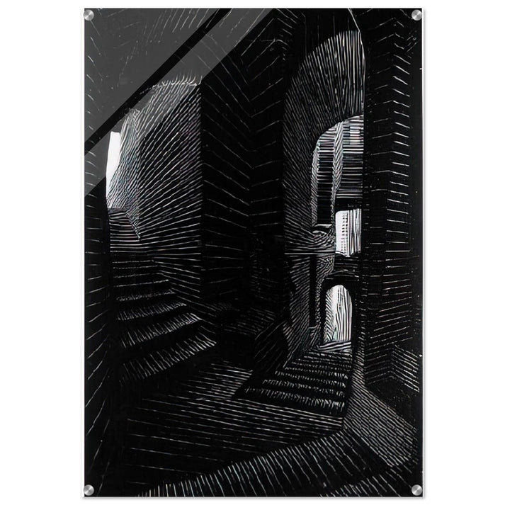 COVERED ALLEY IN ATRANI - MC Escher Acrylic Print - 70x100 cm / 28x40″ inches | MC Escher Wall Art | MC Escher Prints