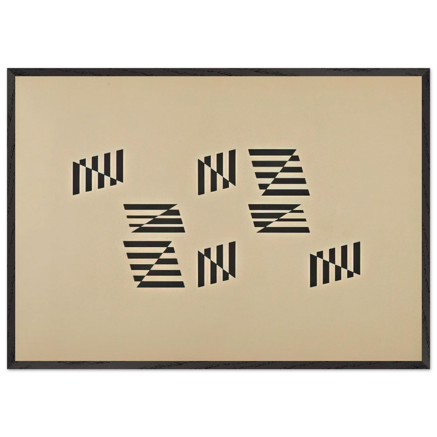 Limite-Lumificacas - 1958 - Helio Oiticica 70x100 cm / 28x40 inches Framed Art Print – Black Wooden Frame