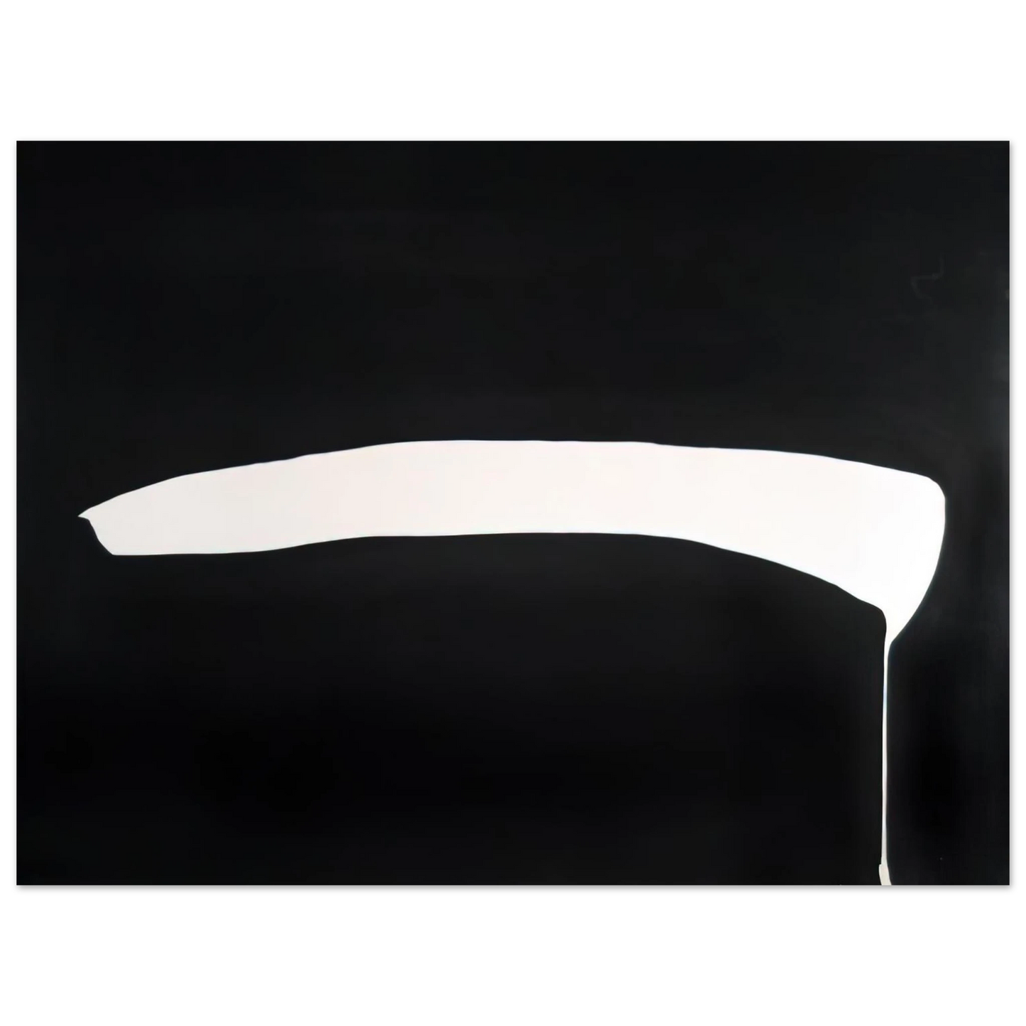 Jiro Yoshihara - White Line on Black - 1968 75x100 cm / 30x40inches Fine Art Poster