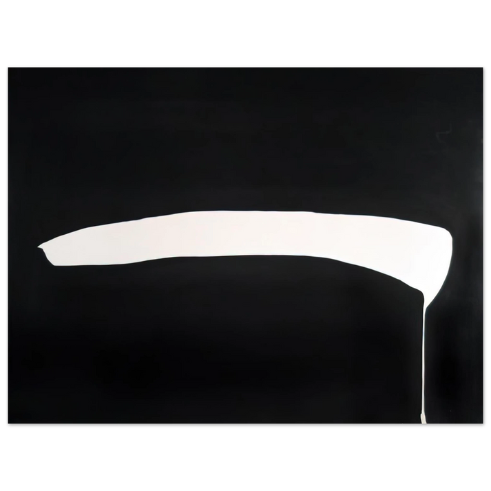 Jiro Yoshihara - White Line on Black - 1968 75x100 cm / 30x40inches Fine Art Poster