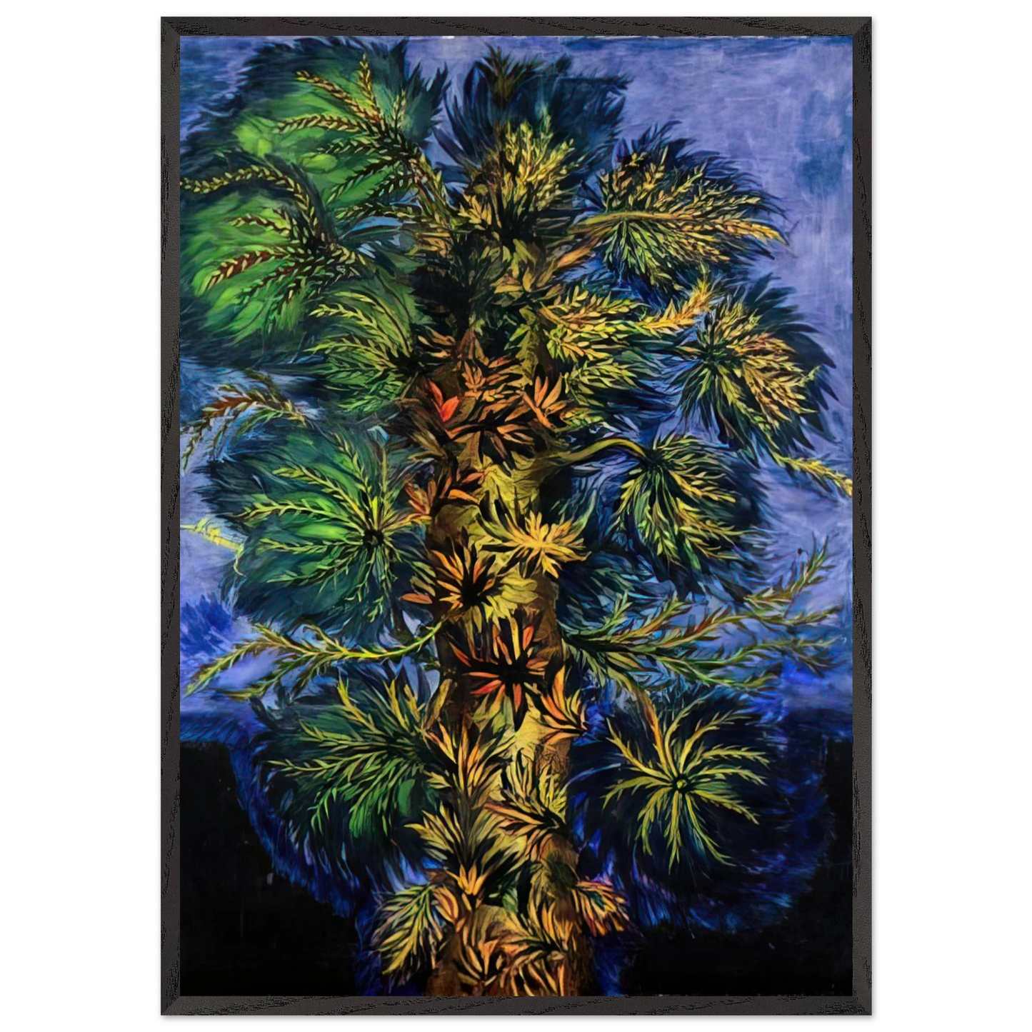 Tree - 1930 - Seraphine Louis 70x100 cm / 28x40 inches Framed Art Print – Black Wooden Frame